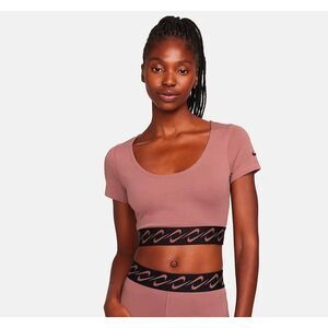 Nike Sportswear Essential Swoosh Women's‎ Short-sleeve Top FN3666-208 Sz Medium